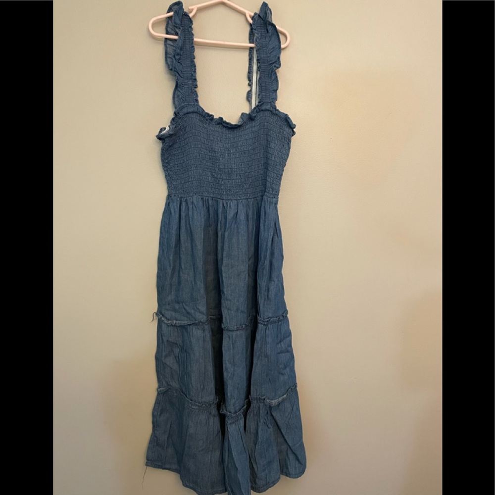 Lily rose ruffled jean dress